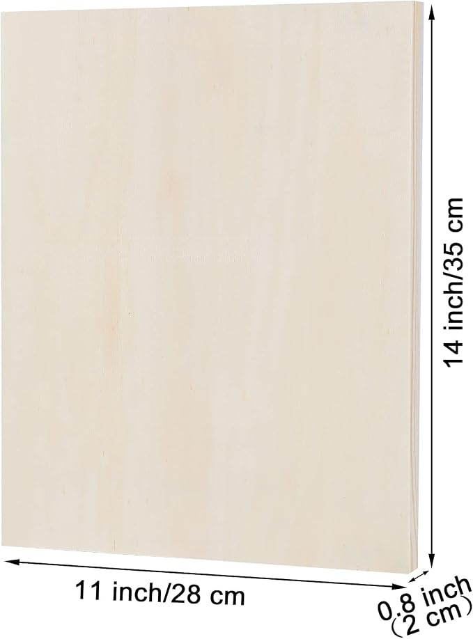 ADXCO 8 Pack Wood Panels 11 x 14 inch Wooden Canvas Board Unfinished Wooden - Image 2