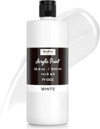 Nicpro White Large Acrylic Paint, Rich Pigments, Non Toxic Craft Paint by Nicpro