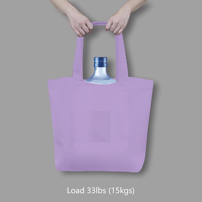 TOPDesign 1-Pack Super Strong Large 12oz Cotton Canvas Tote Bag, Reusable - Image 6