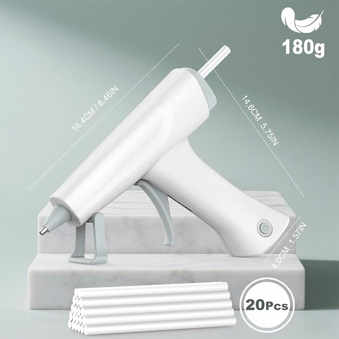 Cordless Hot Glue Gun, Fast Preheat, 2.6Ah Rechargeable Battery, Smart Auto - Image 2