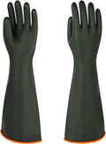 Heavy Latex Chemical Resistant Gloves - Reusable Long Rubber Dishwashing Gloves with Forearm Protection for Men - Waterproof, Industrial Safety Gear, Acid & Alkali Resistant, Oil-Proof，22“XL,1 Pair