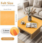 Butter Yellow Felt Fabric 36'' X 36'', 1.4mm Large Felt Sheets Soft Durable - Image 2