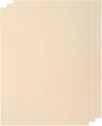 MECCANIXITY 3pcs Basswood Sheets 8 x 6 x 5/64 Inch Unfinished Wood Boards by MECCANIXITY