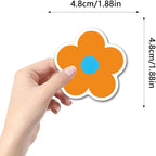 62PCS Colorful Flower Stickers, Waterproof PVC Vinyl Cute Floral Decals - Image 7