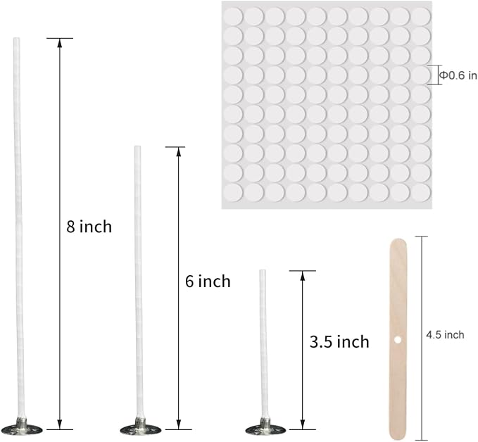 buluker 150Pcs Functional Smokeless Candle Wicks - Image 2