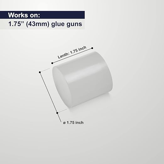 ASA 1.75 inch x 1.75 inch. All Purpose Clear Hot Melt Glue Sticks - Image 5