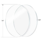 2 Pieces 1/8" Round Plexiglass Sheet, 14 Inch Diameter Clear Acrylic Circle - Image 4