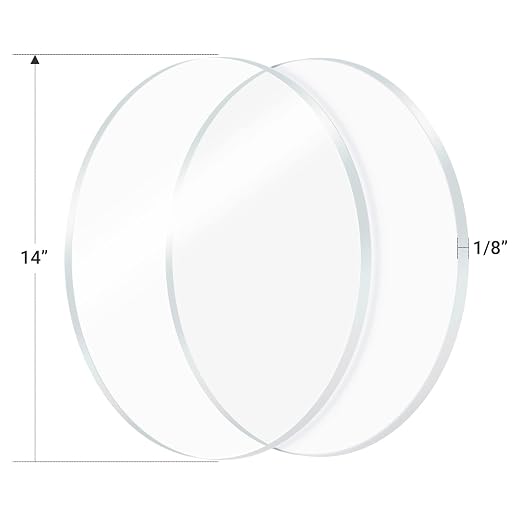 2 Pieces 1/8" Round Plexiglass Sheet, 14 Inch Diameter Clear Acrylic Circle - Image 4