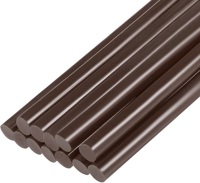 uxcell Mini Hot Glue Sticks for Glue Gun 7mm x 100mm Brown 12pcs by uxcell