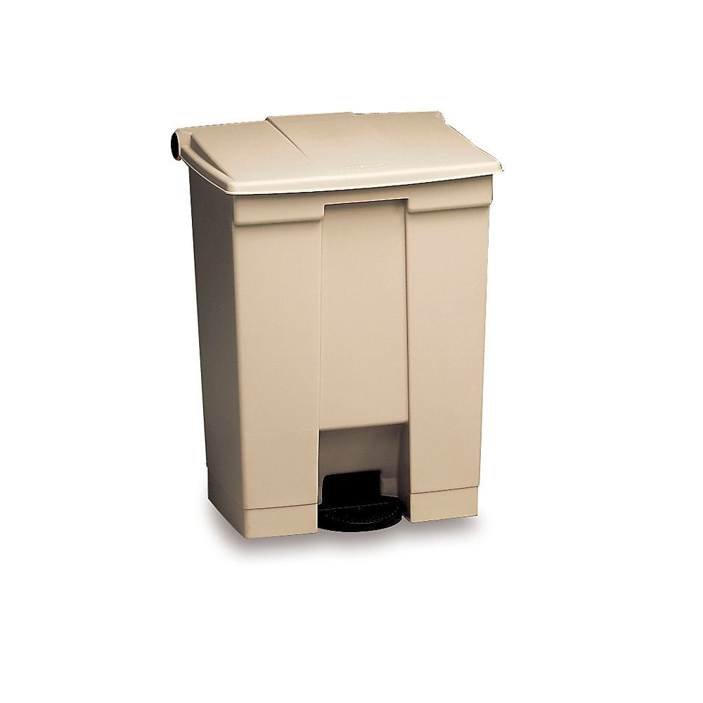 Rubbermaid Commercial Products Step-On Lid Trash Can, 12-Gallon, Beige, Hands-Free Sanitary Use Garbage Can for Medical Waste in Hospitals/Lab/Emergency/Patient Rooms