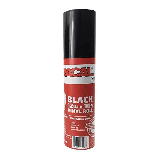12.125" x 10ft Roll of Oracal 651 Black Craft Vinyl by Orafol