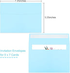 50 Packs Blue 5x7 Envelopes, A7 Invitation Envelopes Self Seal - Image 2