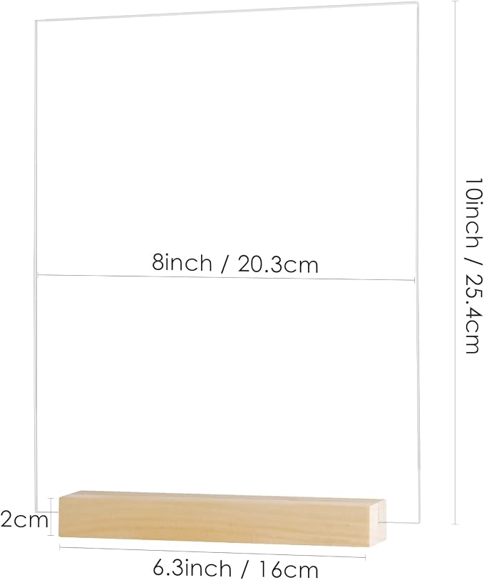 8x10 Inch Clear Acrylic Sign - Image 2