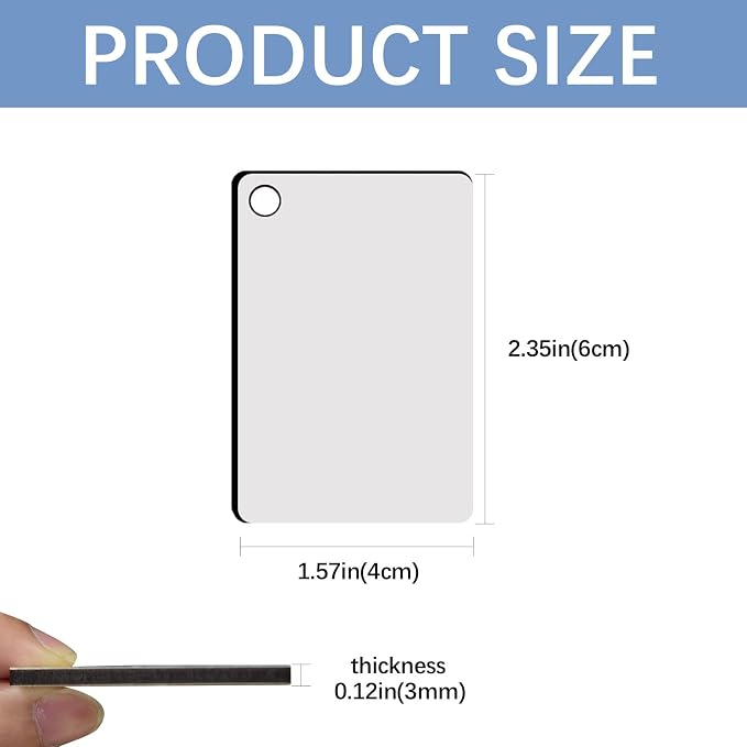 240Pcs Sublimation Keychain Blanks Double Sides 80 MDF Sublimation Keychains - Image 2