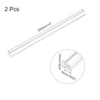 MECCANIXITY 2pcs Acrylic Square Rods 19/32" x 14" Clear Acrylic Dowel Rods - Image 2