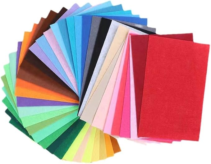 Felt Fabric Sheet 8"x12" DIY Hand Sewn Patches on Fabrics, Various Colored - Image 3