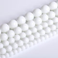 120PCS 6mm Natural White Porcelain Agates Stone Round Beads by NaturalStoneBeads