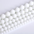 180PCS 4mm Natural White Porcelain Agates Stone Round Beads by NaturalStoneBeads