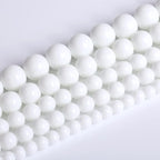 72PCS 10mm Natural White Porcelain Agates Stone Round Beads by NaturalStoneBeads