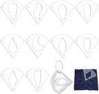 NBEADS 10 Pcs 10 Styles Flower Acrylic Sewing Template by NBEADS