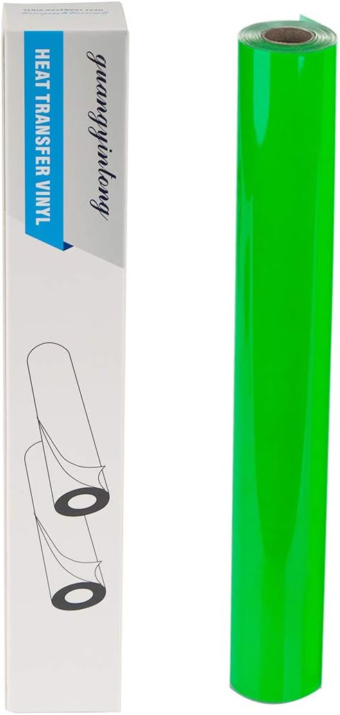 guangyintong Fluorescent Heat Transfer Vinyl Neon Green HTV Rolls, HTV Vinyl - Image 7