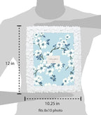 Laura Ashley 8x10 White Flower Textured Hand-Crafted Resin Picture Frame - Image 3