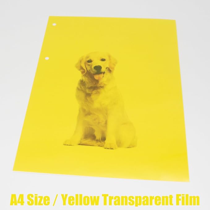 10-Pack A4 Colored PVC Flexible Plastic Sheets, 0.3mm Yellow Transparent Film - Image 5