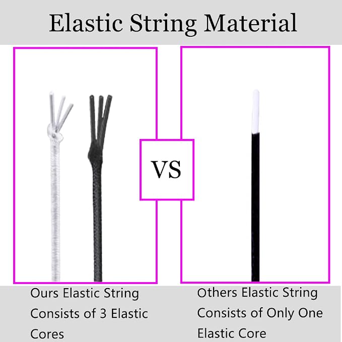 LUSTEMBER Elastic String for Bracelets, 2 Rolls 1 mm Sturdy Stretchy Elastic - Image 3