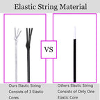 LUSTEMBER Elastic String for Bracelets, 2 Rolls 1 mm Sturdy Stretchy Elastic - Image 3