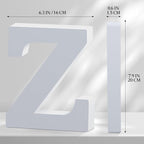 White Wooden Letters 8 Inch for Wall Decor, Large Unfinished Wood Letters for - Image 2