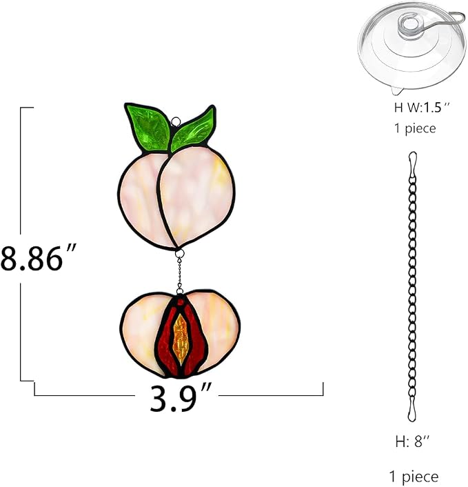 Peach Decor Stained Glass Suncatcher - Image 5