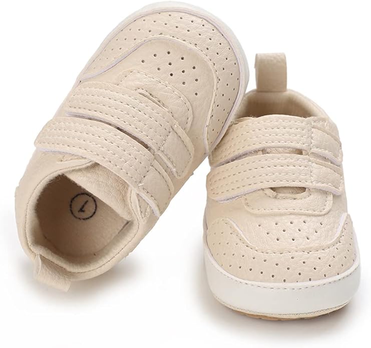 Clowora Baby Boys Girls Shoes Non-Slip Rubber Sole Sneakers Infant First Walking Toddler Crib Shoes Newborn Loafers Flats.