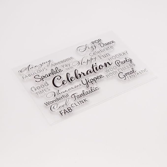 Celebration Words Background Clear Stamps Silicone Stamp Cards - Image 4