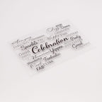 Celebration Words Background Clear Stamps Silicone Stamp Cards - Image 4