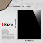 KINLINK 16x20 Plexiglass Sheets 1/8 inch Thick - 3mm Black Cast Acrylic Sheet - Image 2