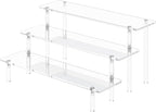 3 Tier Acrylic Display Risers, Large Perfume Organizer Stand | Clear Cupcake by Dooiclear