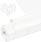 White PU HTV Heat Transfer Vinyl Roll 12" x 20 FT, Easy Weed Iron On Vinyl by Unknown