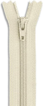 16 Inch Nylon Coil Zipper Natural Color, Non Separating Closed-End Sewing Zipper by Metalandbrassco