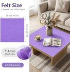 Lavender Felt Fabric 36'' X 36'', 1.4mm Large Felt Sheets Soft Durable Crafts - Image 2