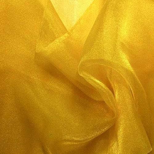 Valentina Textile Inc, Sparkle Crystal Sheer Organza Fabric Shiny by VALENTINATEXTILEINC