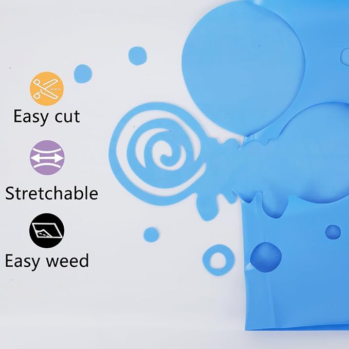 guangyintong Sky Blue Heat Transfer Vinyl HTV Rolls, Glossy Surface HTV Vinyl - Image 4