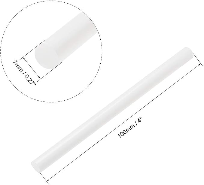 uxcell Mini Hot Glue Sticks for Glue Gun 7mm x 100mm White 12pcs - Image 2