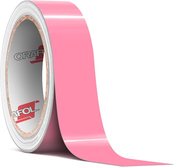 ORACAL 651 Gloss Soft Pink Permanent Vinyl Tape Roll – Premium Adhesive Film by Orafol