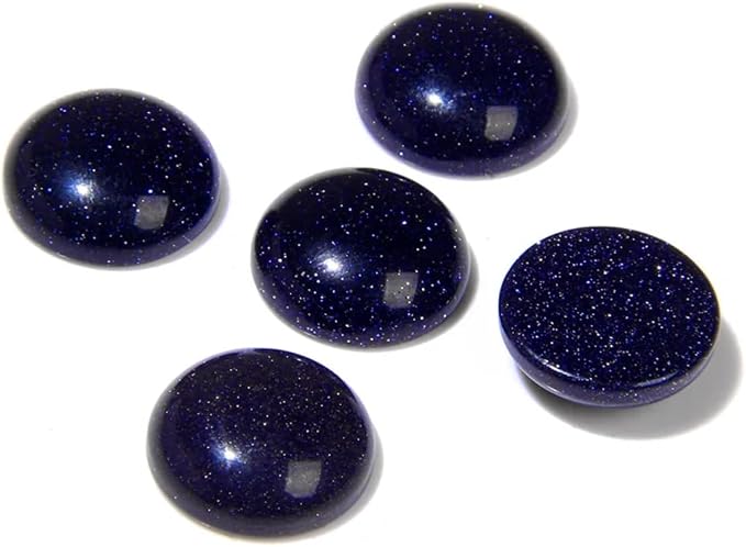 20pcs 12mm Natural Stone No Hole Blue Sandstone Semicircle Smooth Cabochons by 2TTFishoo