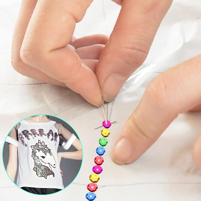 DaKuan 20000 Pcs 6MM Bulk Loose Sequins and 600 Pieces Craft Gems Jewels - Image 3