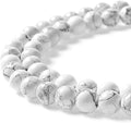 MJDCB AAAA Natural Stone Beads White Howlite Turquoise Round Loose Beads by MJDCB