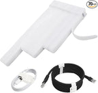 70pcs Cable Ties Reusable White Wire Ties Cable Management Cord Ties Reusable by NAYZWOK