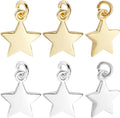 Beebeecraft 1 Box 20Pcs Star Charms 18K Gold&925 Sterling Silver Plated by Beebeecraft