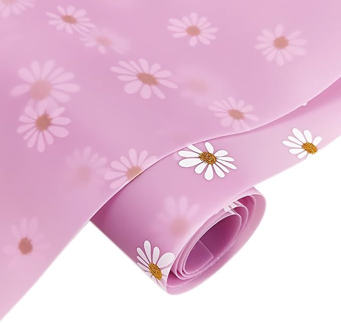 XHT 8 Pcs Daisy Jelly Vinyl, 21cmx30cm Waterproof Transluscent Glitter Flower - Image 4