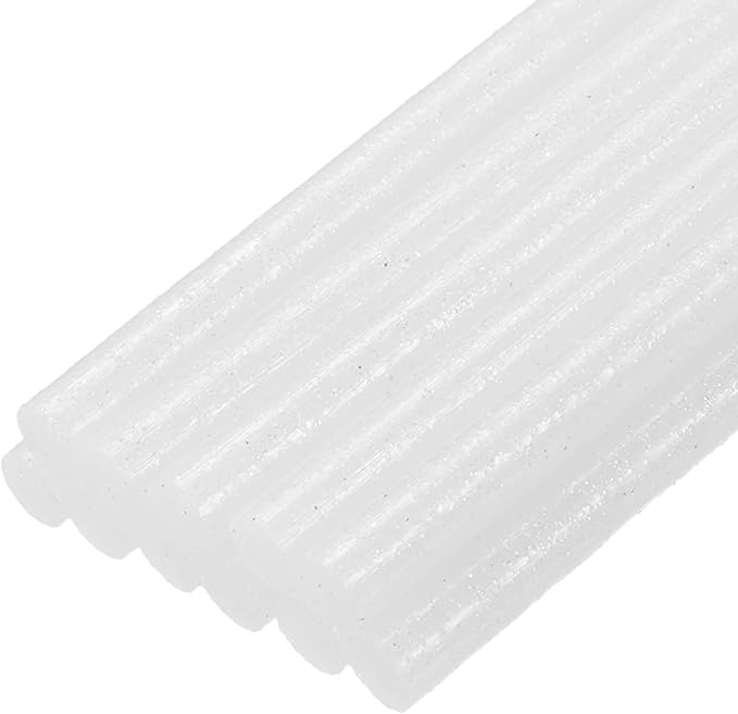uxcell Mini Hot Glue Sticks for Glue Gun 7mm x 100mm Glitter Light White 12pcs by uxcell